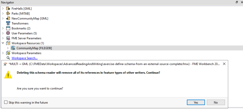 Removing the reader resource